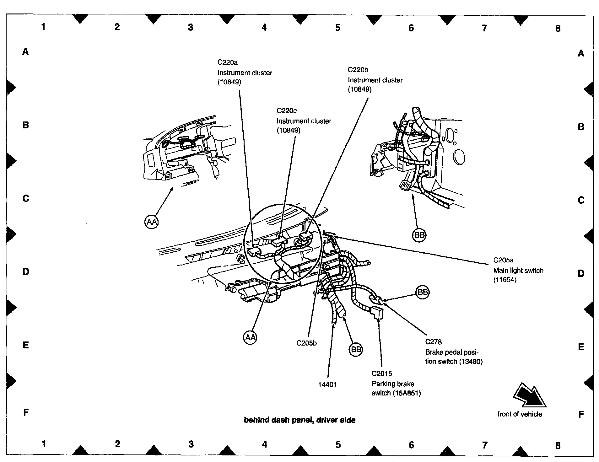 Factory diagram — Headlamp Switch