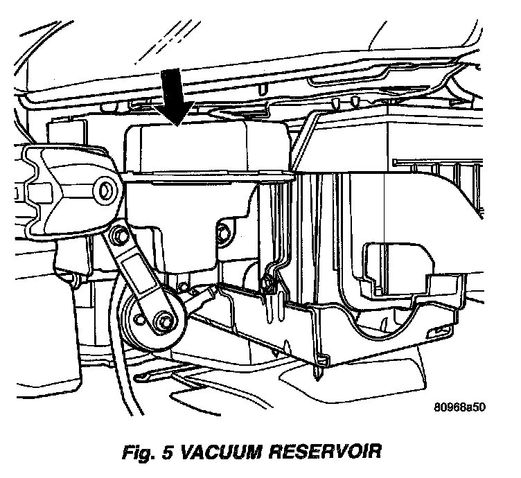 Factory diagram — Cruise Control Vacuum Reservoir