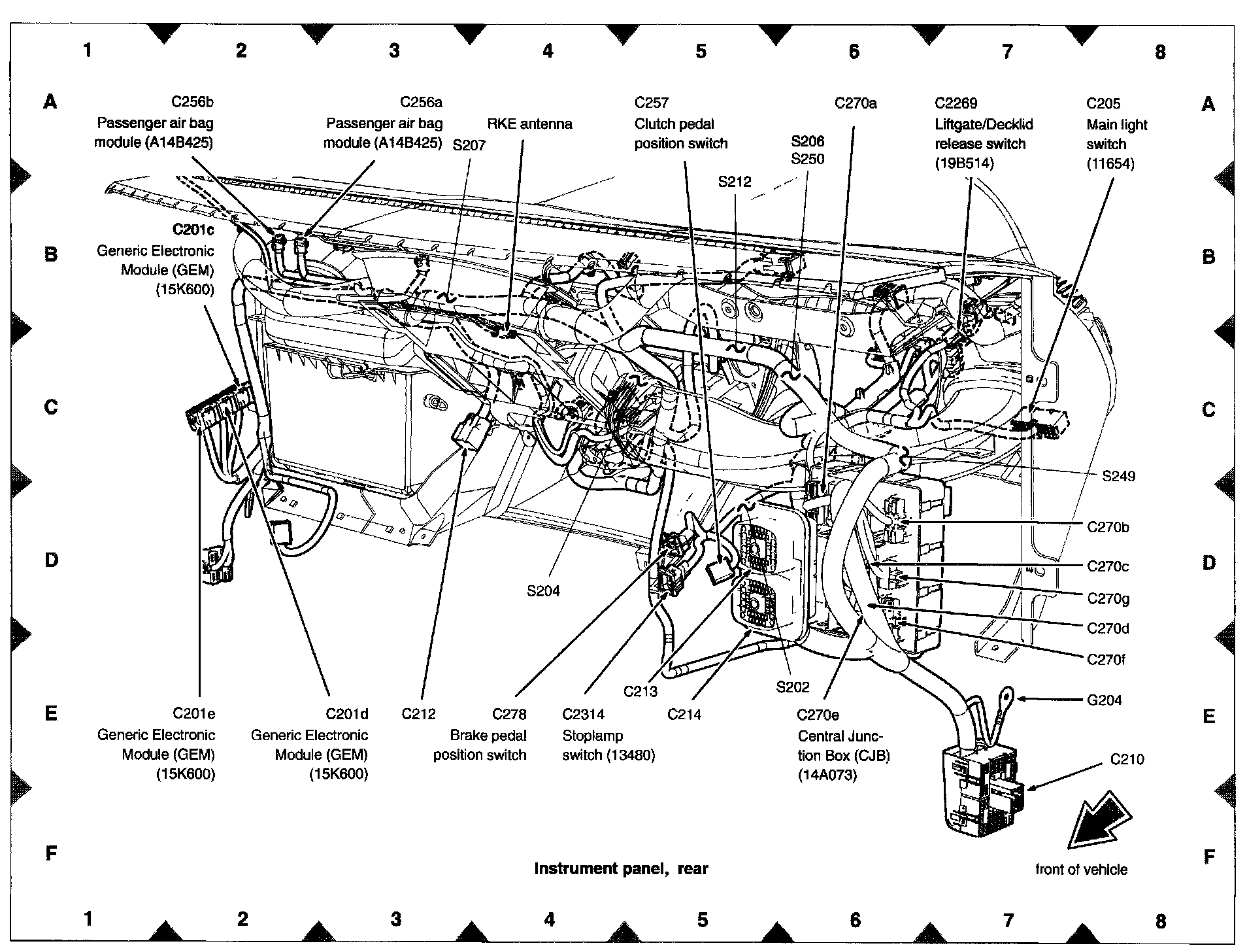 Factory diagram — Clutch Switch