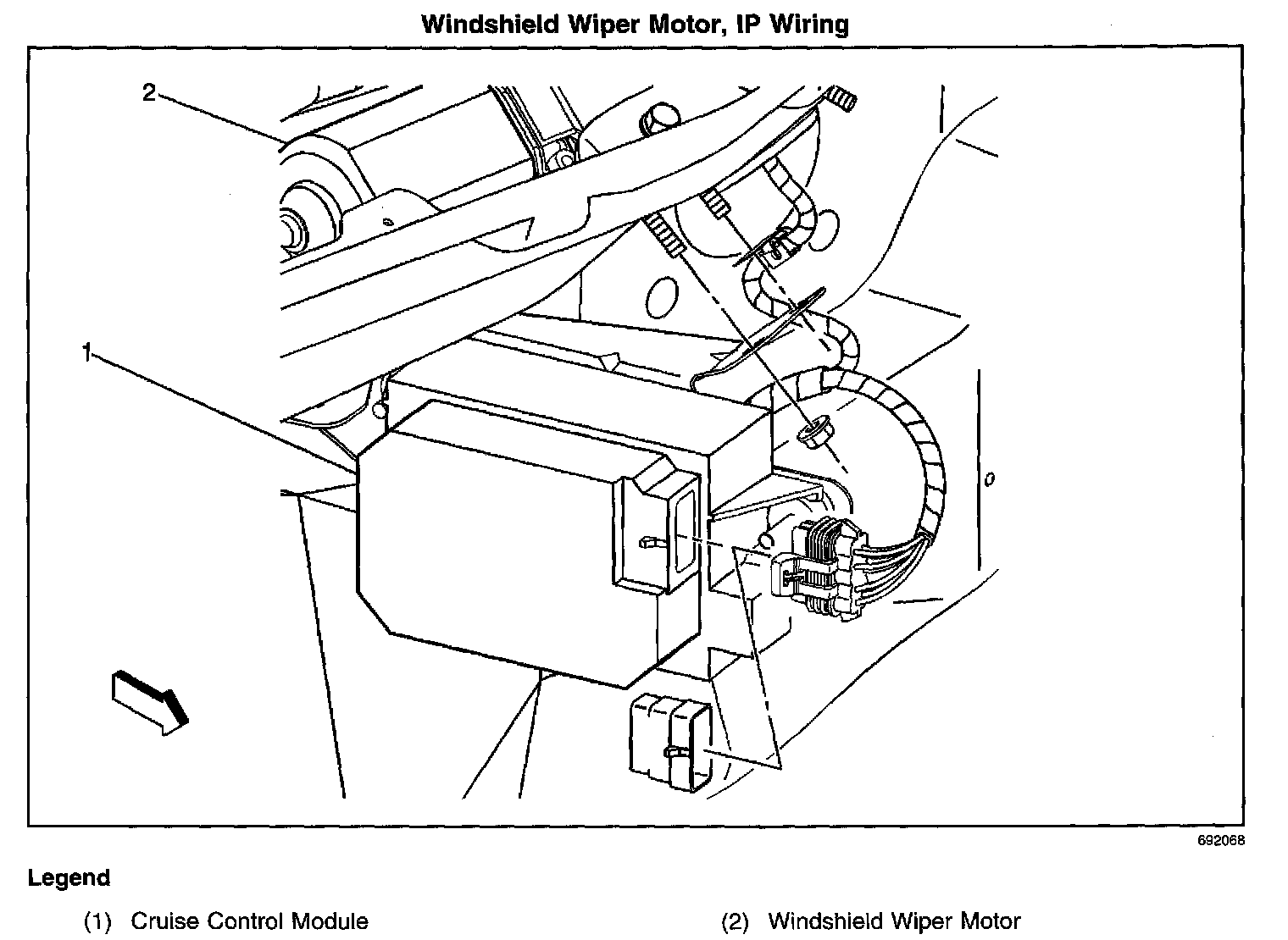 Factory diagram — Wiper Motor
