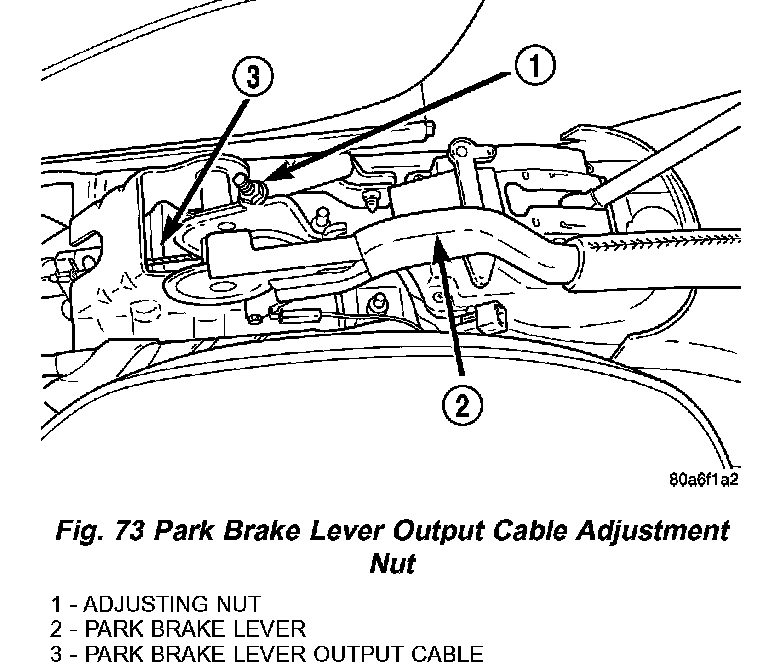 Factory diagram — Parking Brake Cable