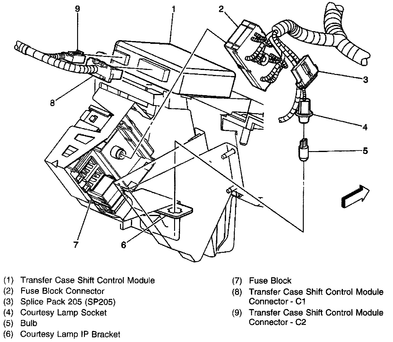 Factory diagram — Transfer Case
