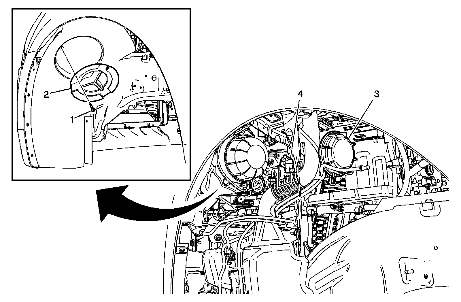Factory diagram — Headlamp Bulb