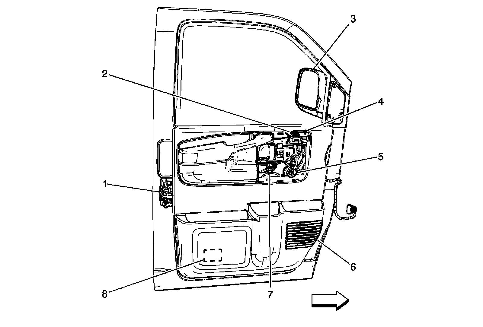 Factory diagram — Power Mirror Switch