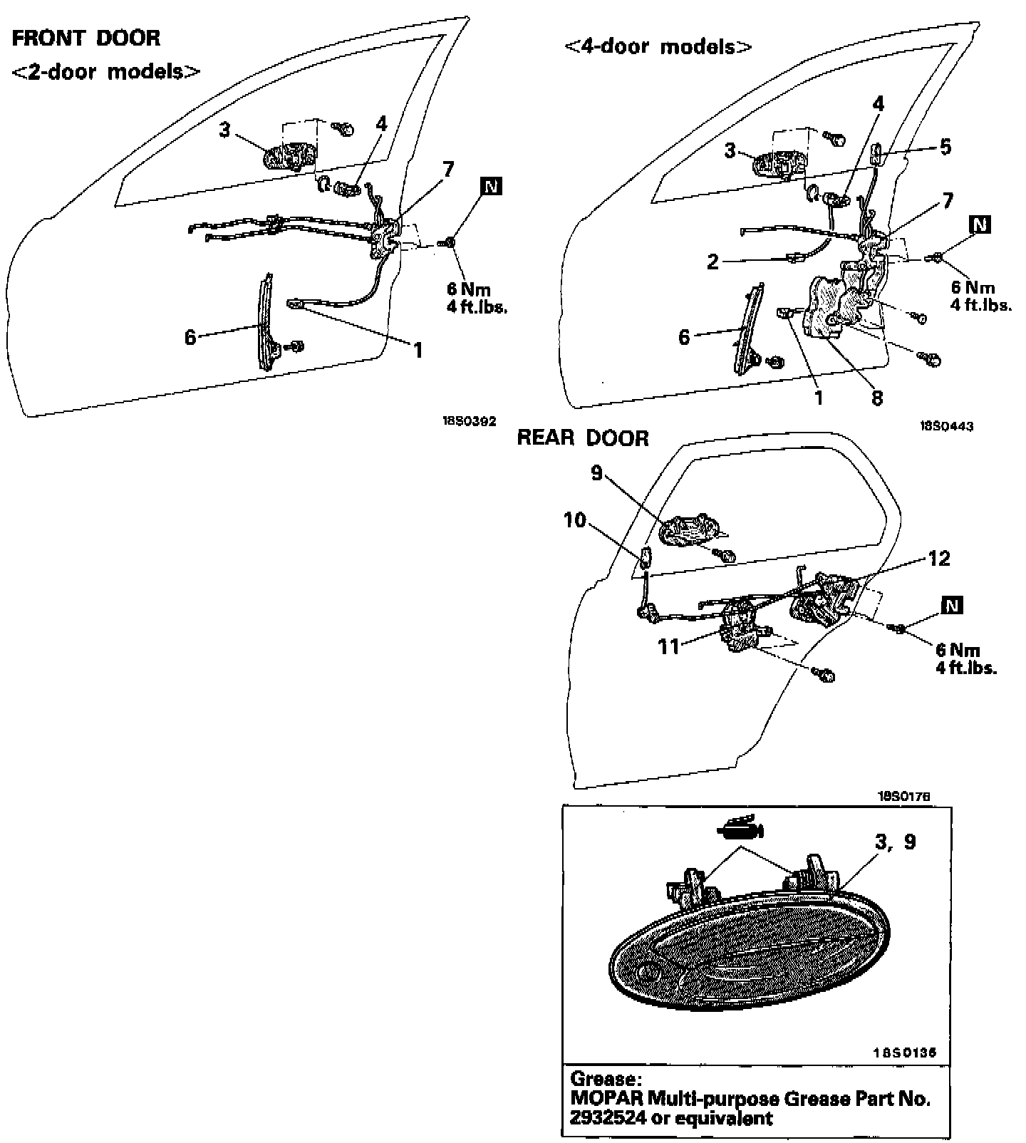 Factory diagram — Front Door Latch