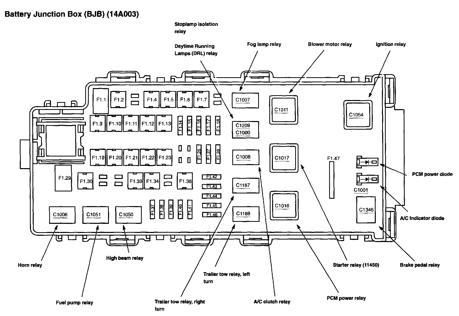 Factory diagram — Fuel Pump Relay