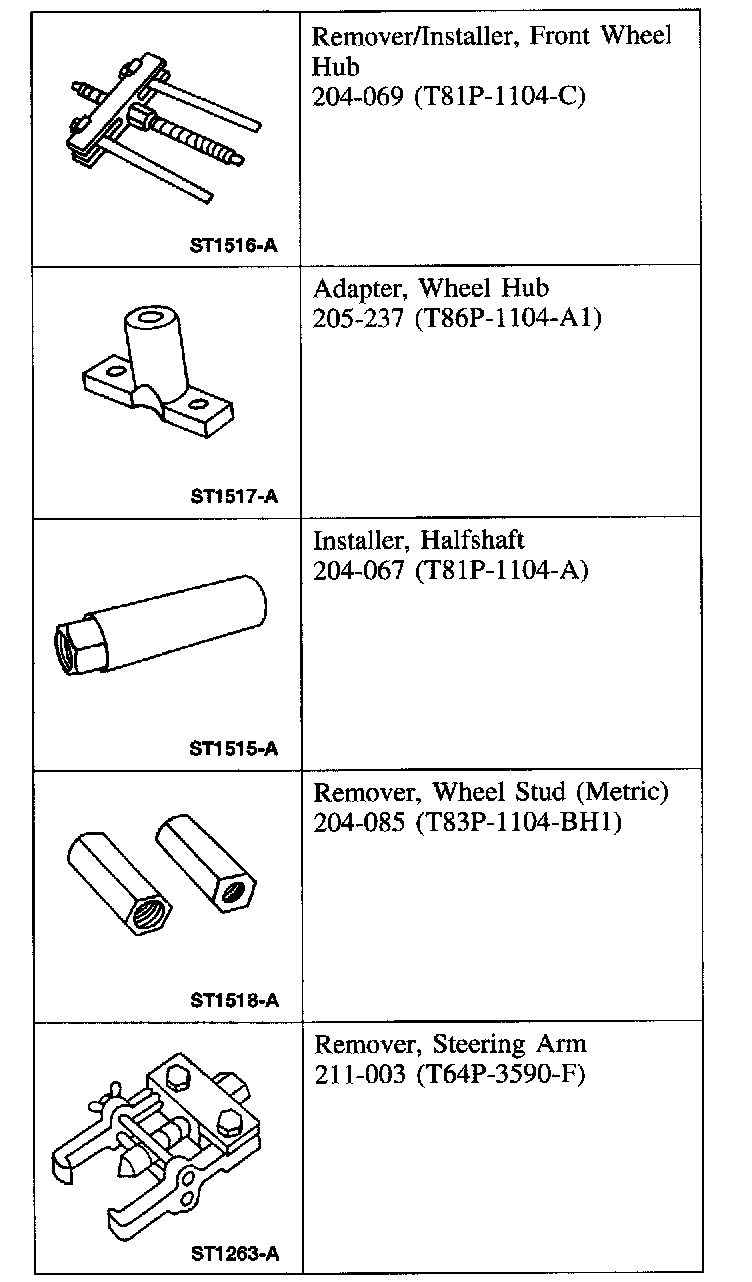 Factory diagram — Front Steering Knuckle