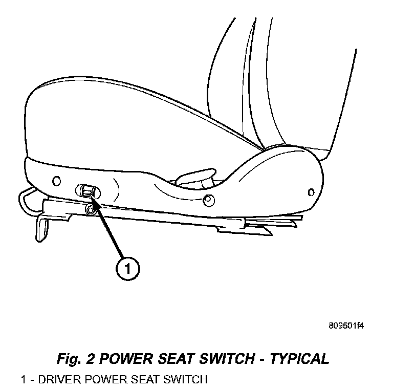 Factory diagram — Power Seat Switch