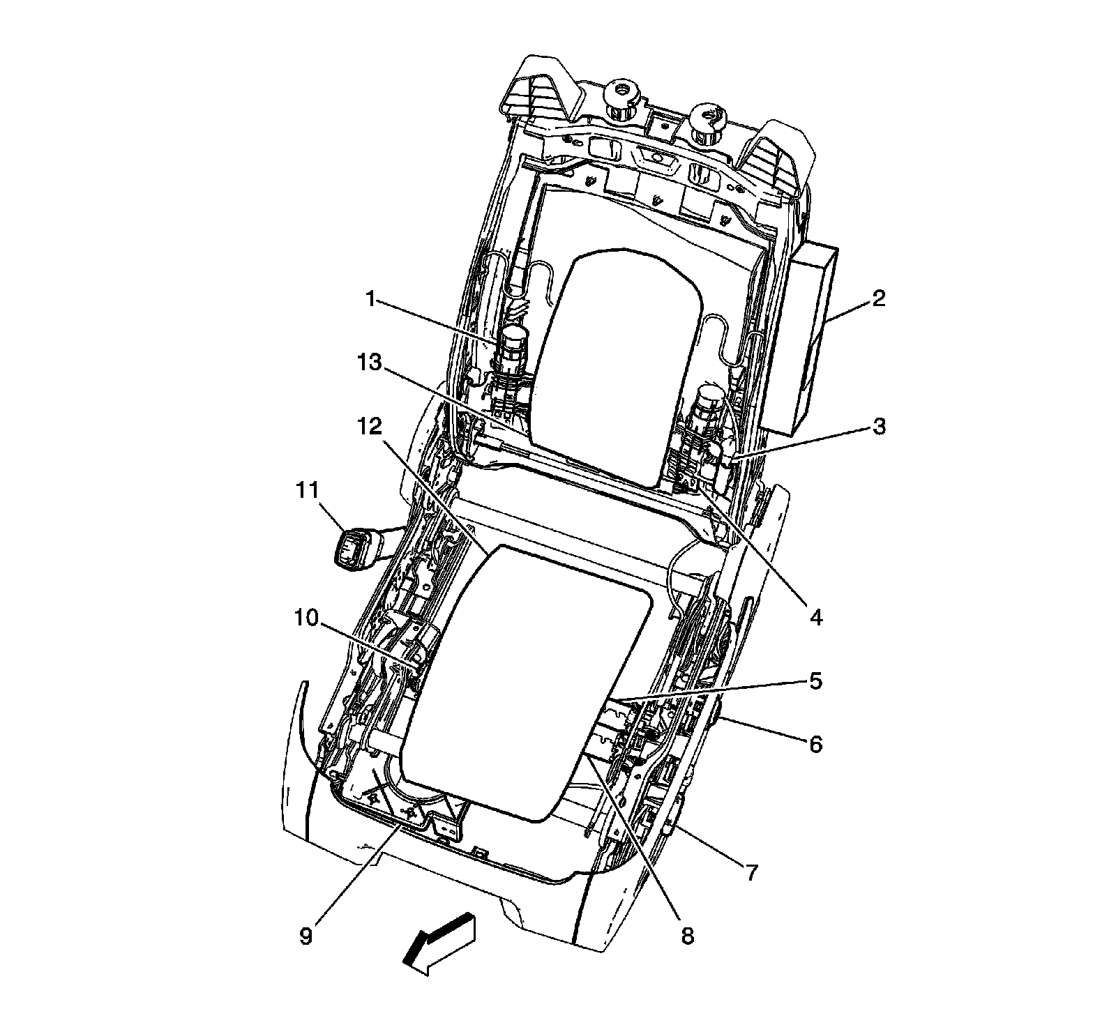 Factory diagram — Power Seat Motor