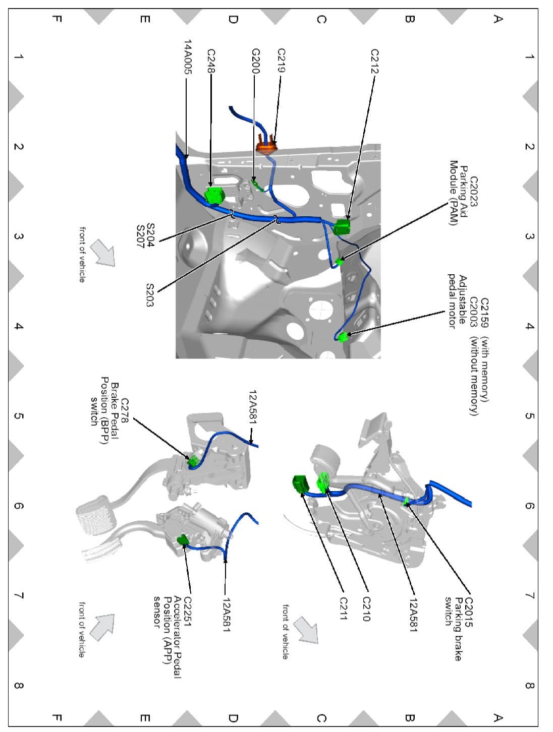 Factory diagram — Parking Assist Control Module