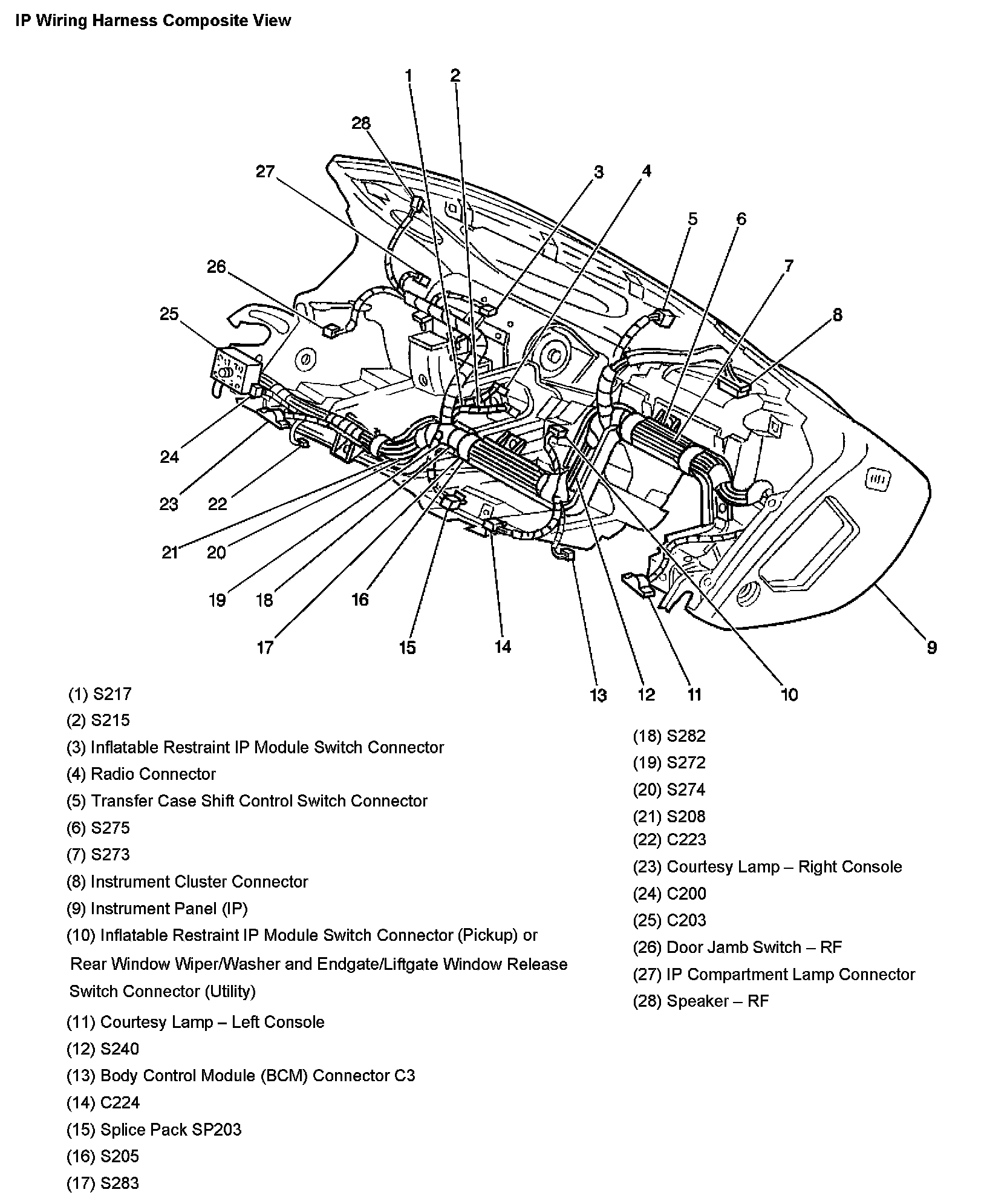 Factory diagram — Door Switch