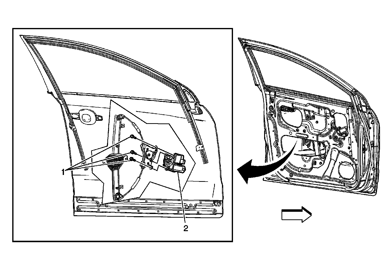 Factory diagram — Front Door Window Motor