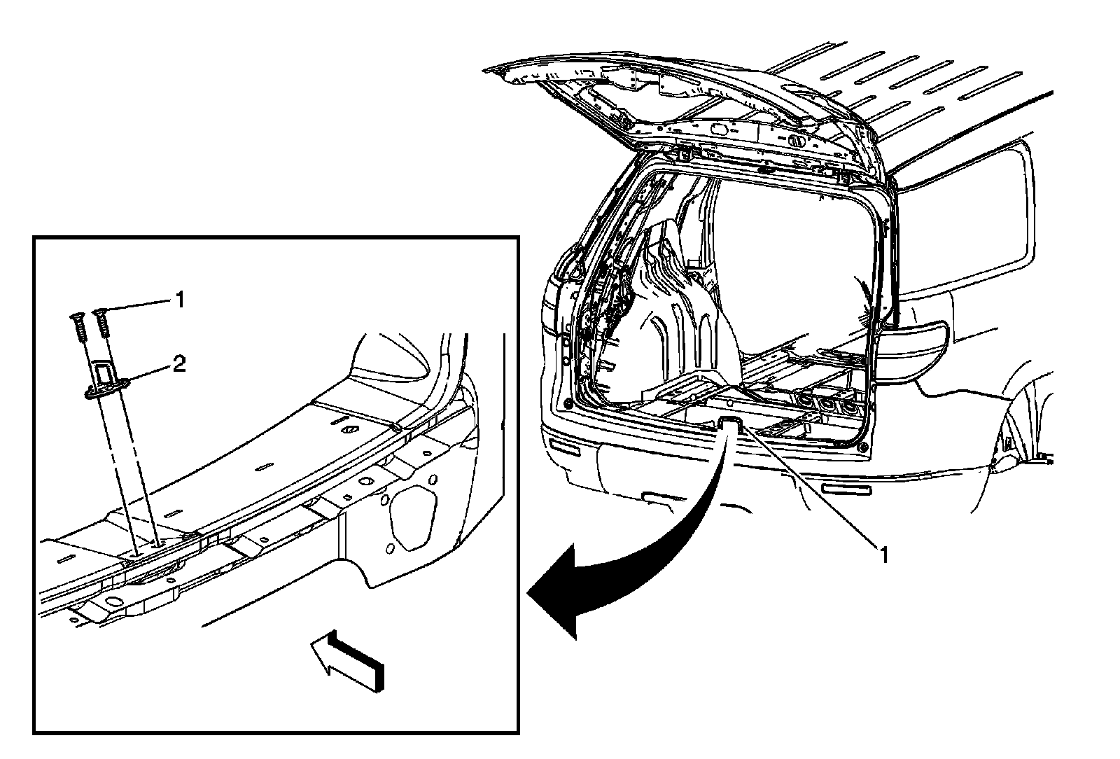 Factory diagram — Trunk / Liftgate Striker