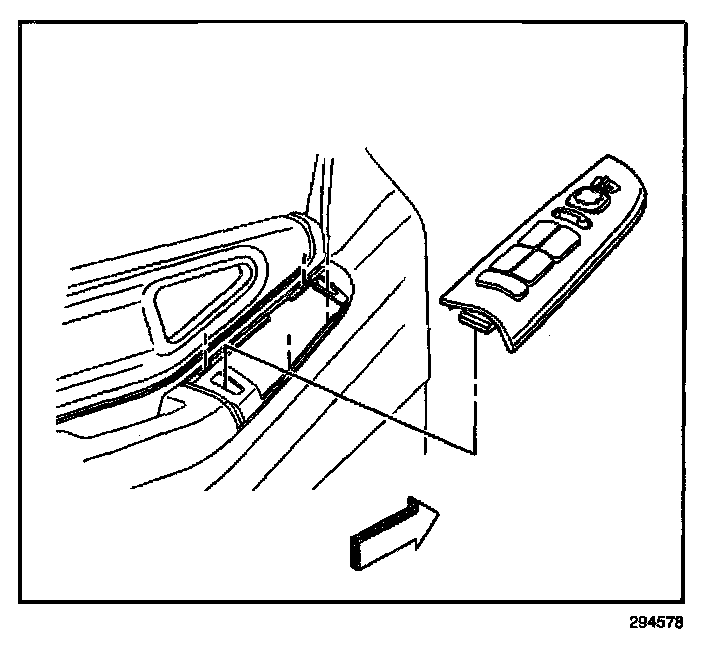 Factory diagram — Power Door Lock Switch