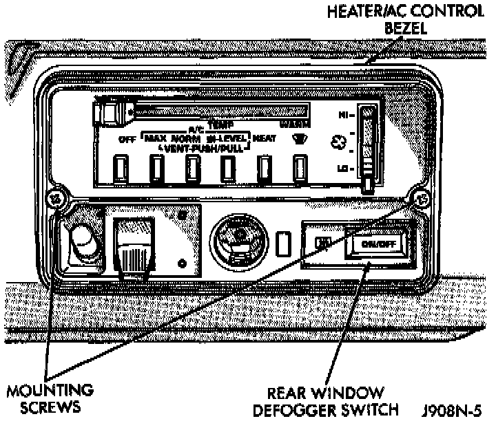 Factory diagram — Heated Glass Element Switch