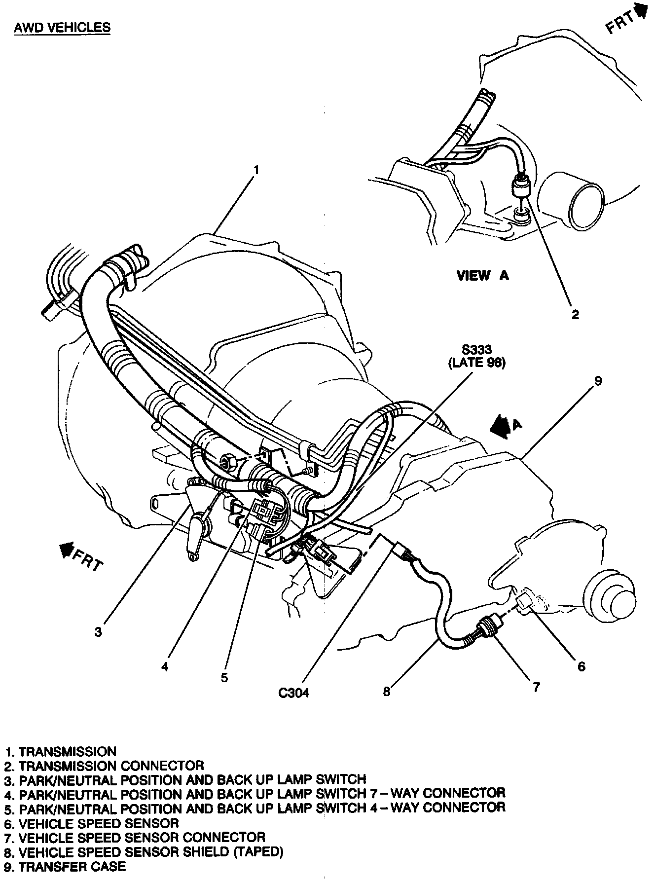 Factory diagram — Transfer Case