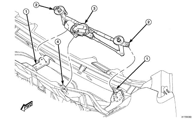 Factory diagram — Wiper Gear Box