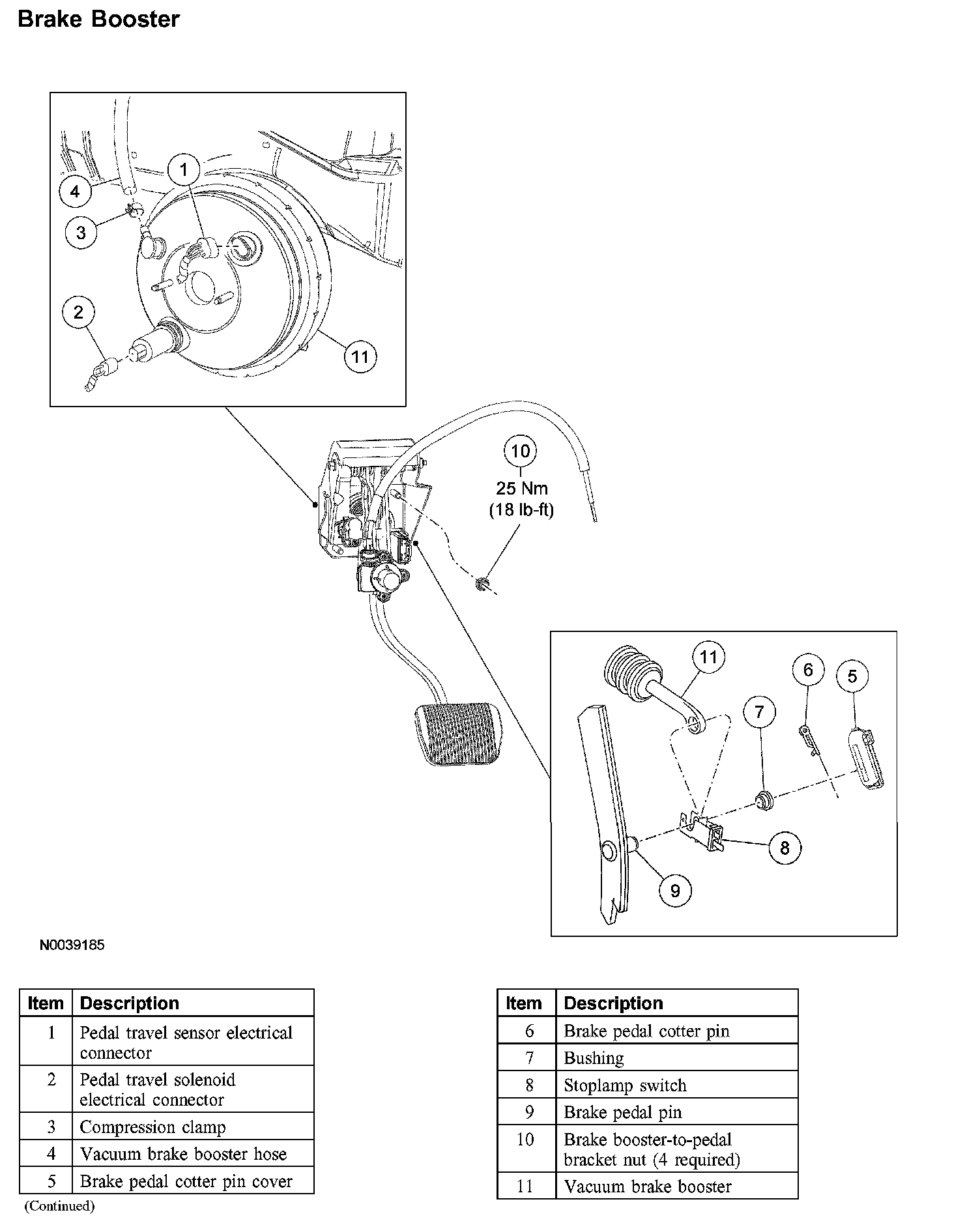 Factory diagram — Vacuum Brake Booster