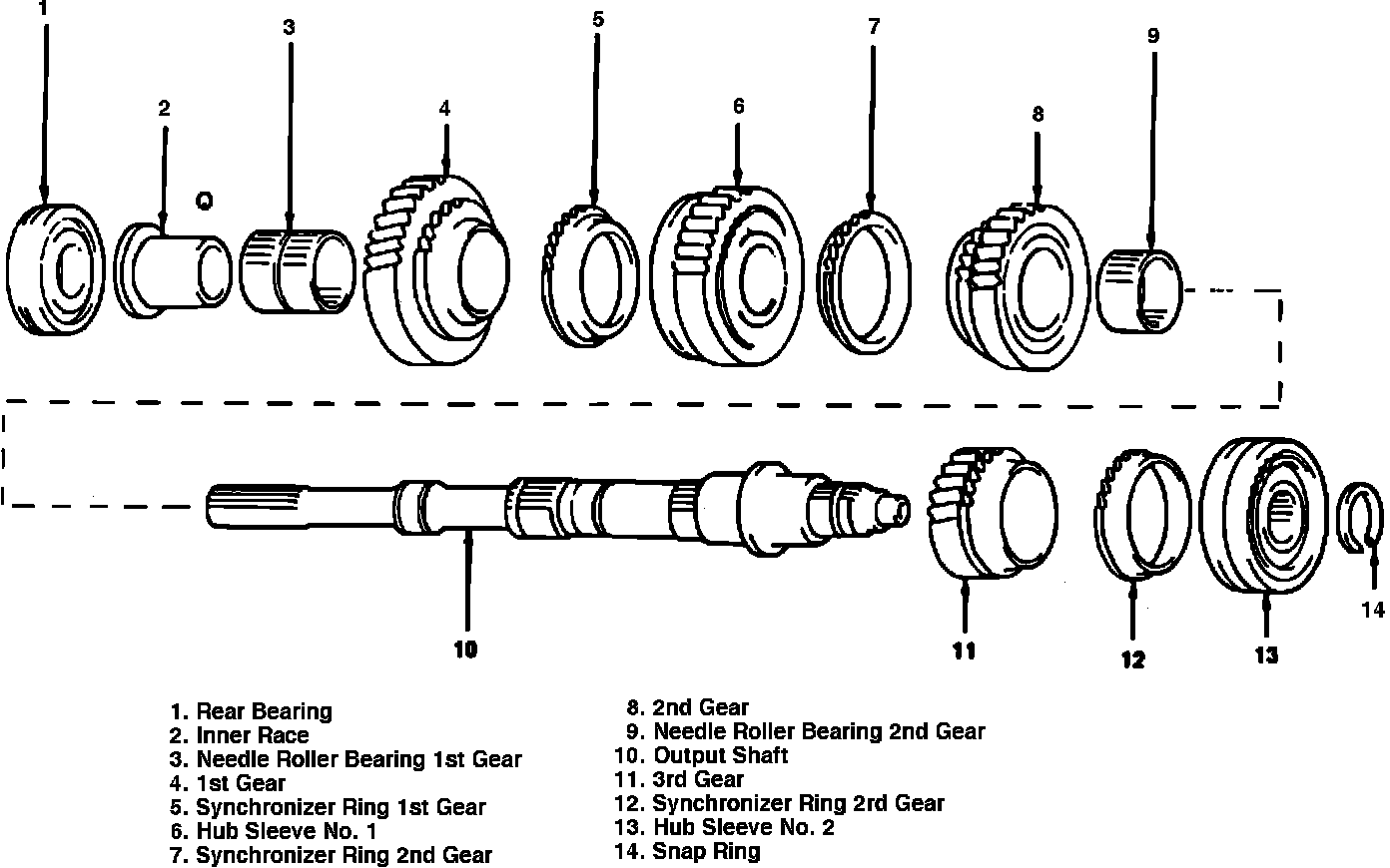 Factory diagram — Aisin AX5 5 Speed
