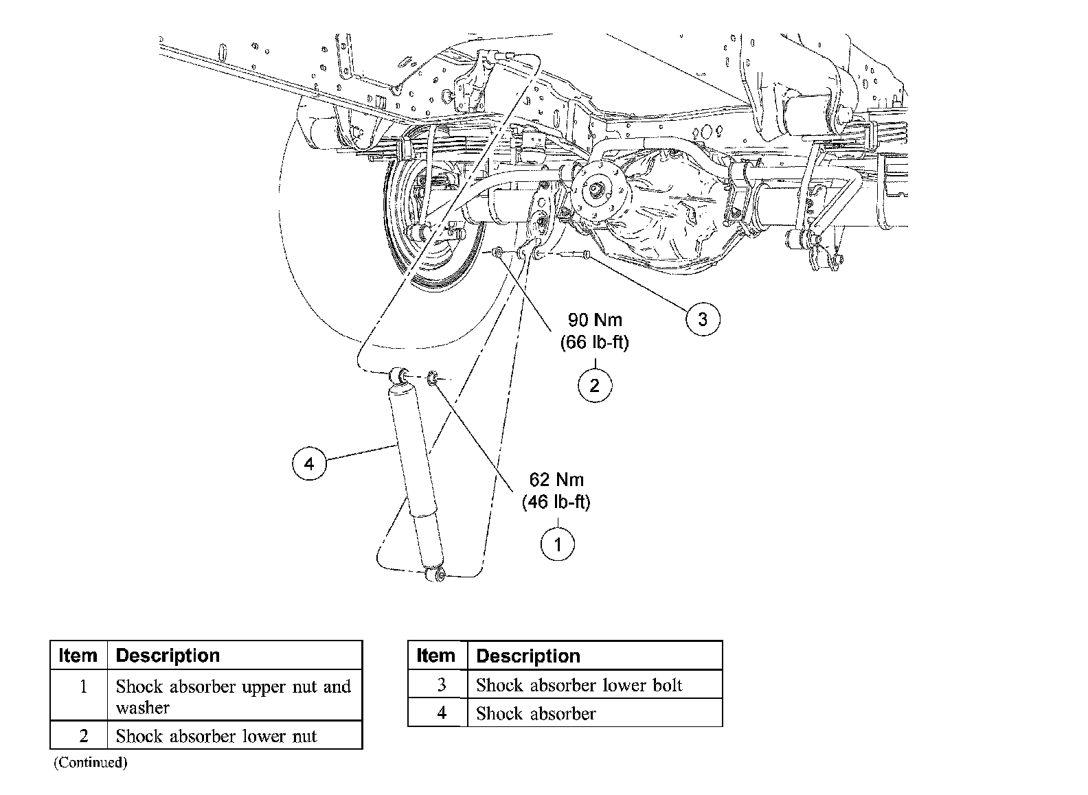 Factory diagram — Suspension Strut / Shock Absorber