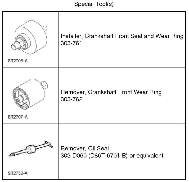 Factory diagram — Front Crankshaft Seal