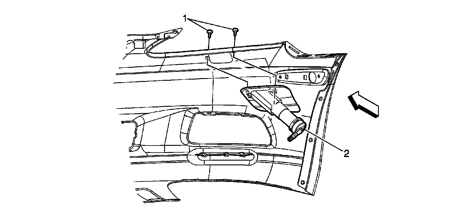 Factory diagram — Headlamp Washer Spray Nozzle