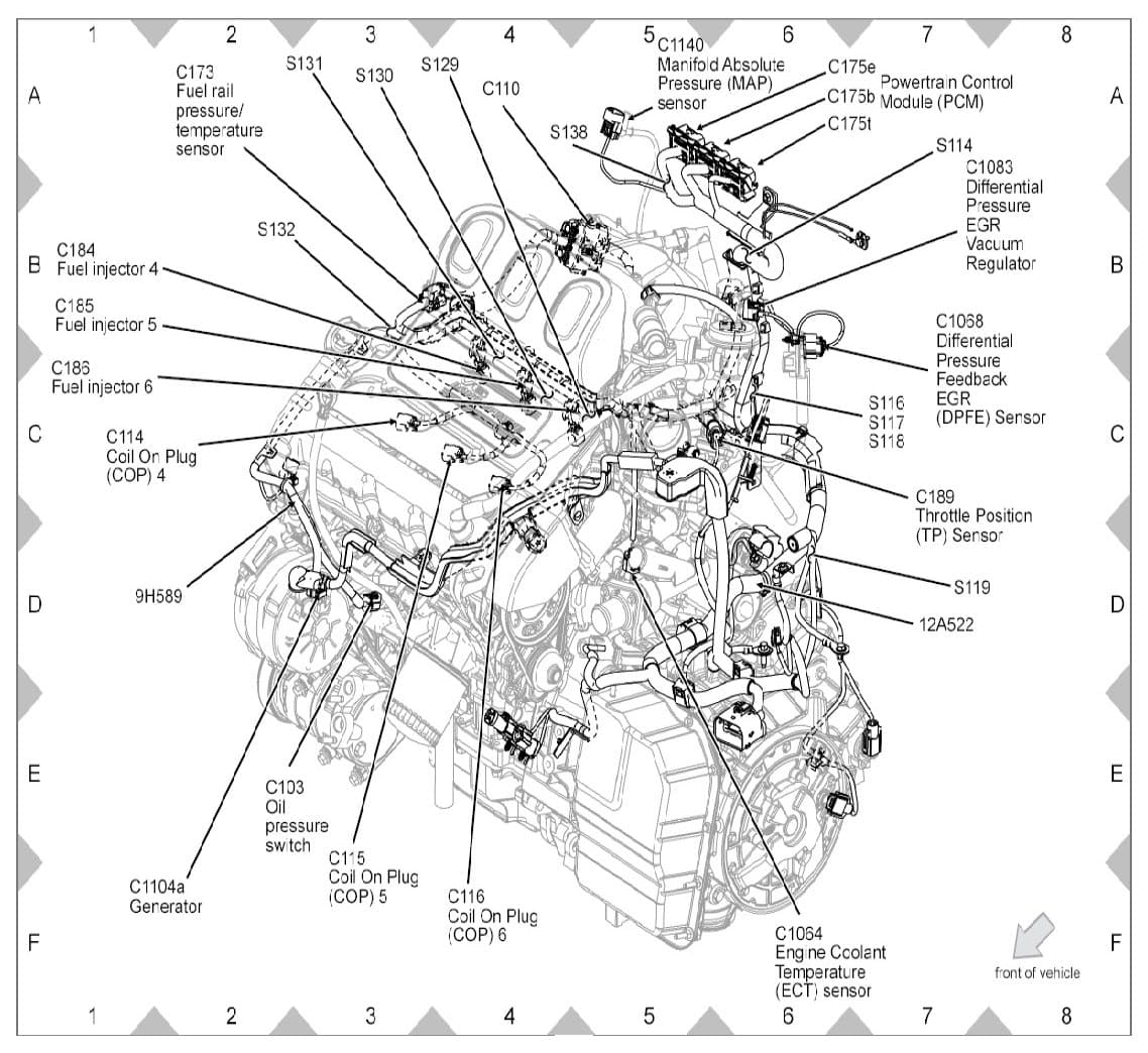 Factory diagram — Coolant Temperature Sensor/Switch (For Computer)