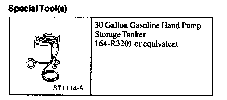 Factory diagram — Fuel Tank Draining