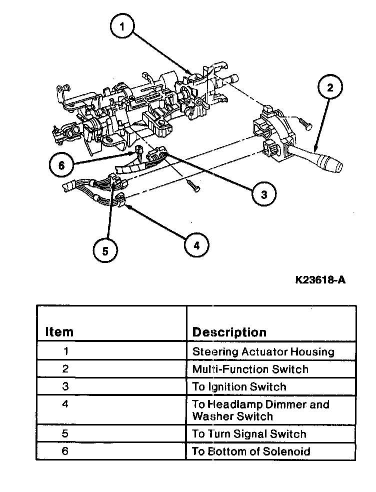 Factory diagram — Turn Signal Switch