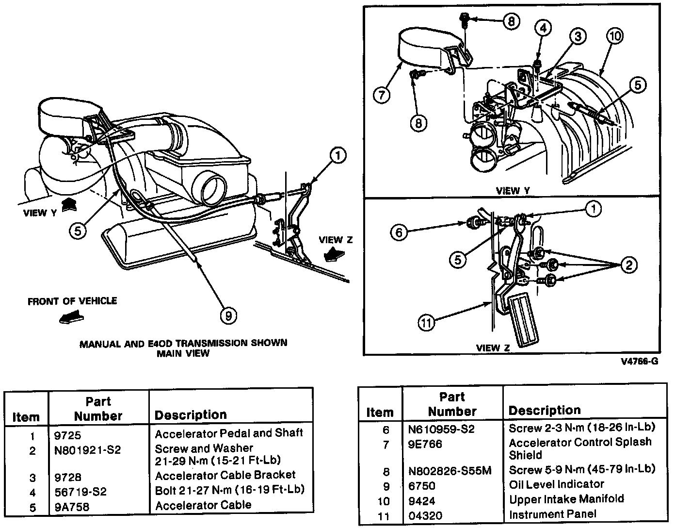 Factory diagram — Throttle Cable/Linkage