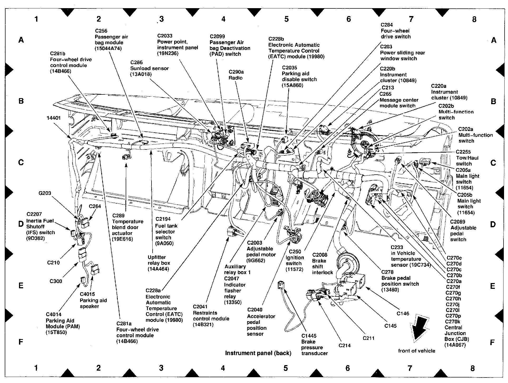 Factory diagram — Parking Assist Control Module