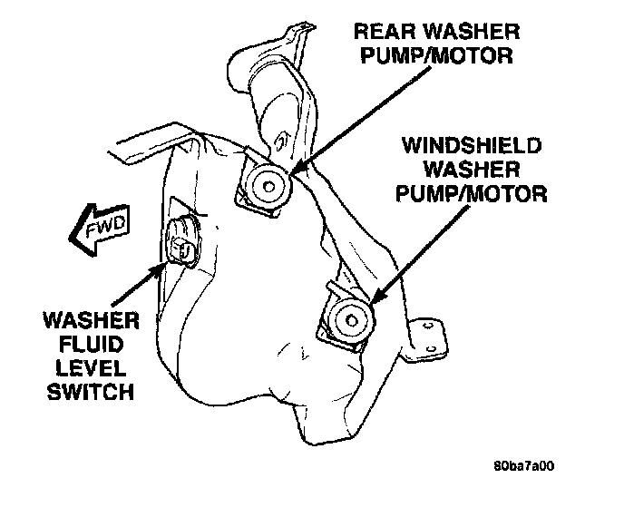 Factory diagram — Windshield Washer Pump