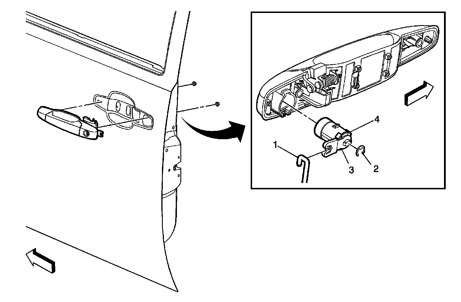 Factory diagram — Door Lock Cylinder