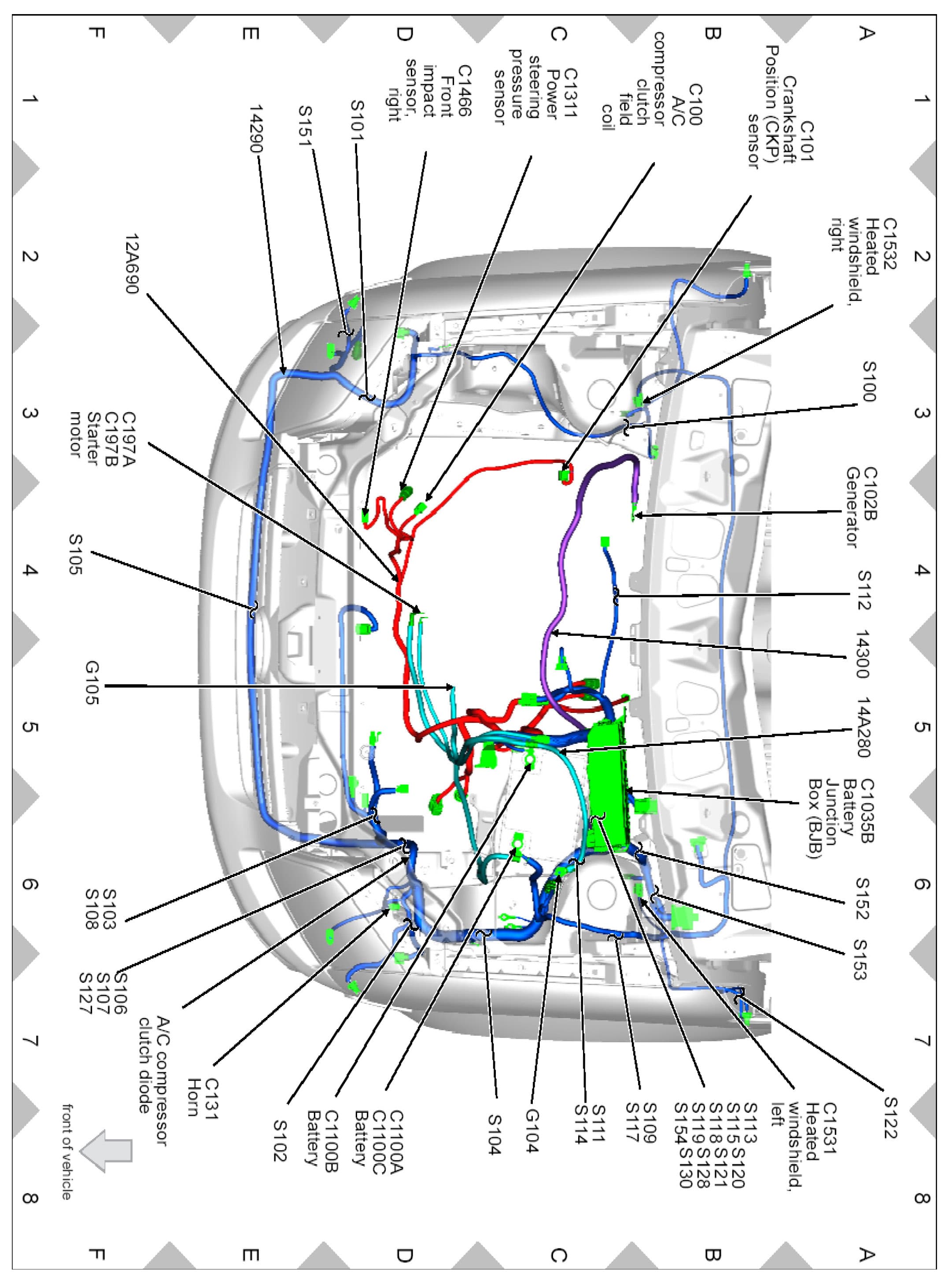 Factory diagram — Power Steering Pressure Switch