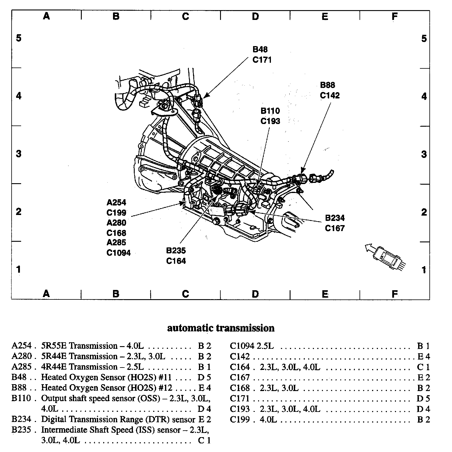 Factory diagram — Transmission Speed Sensor