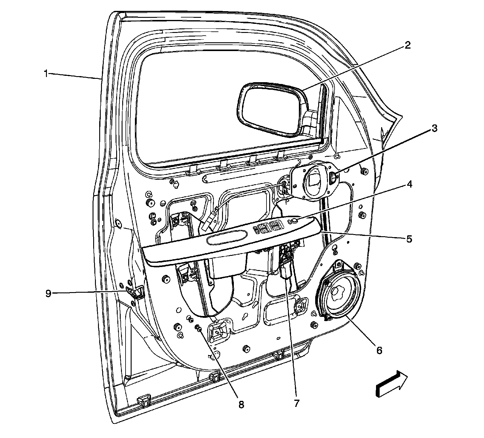 Factory diagram — Power Window Switch