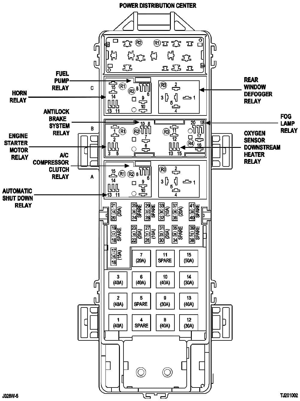 Factory diagram — Fog/Driving Lamp Relay