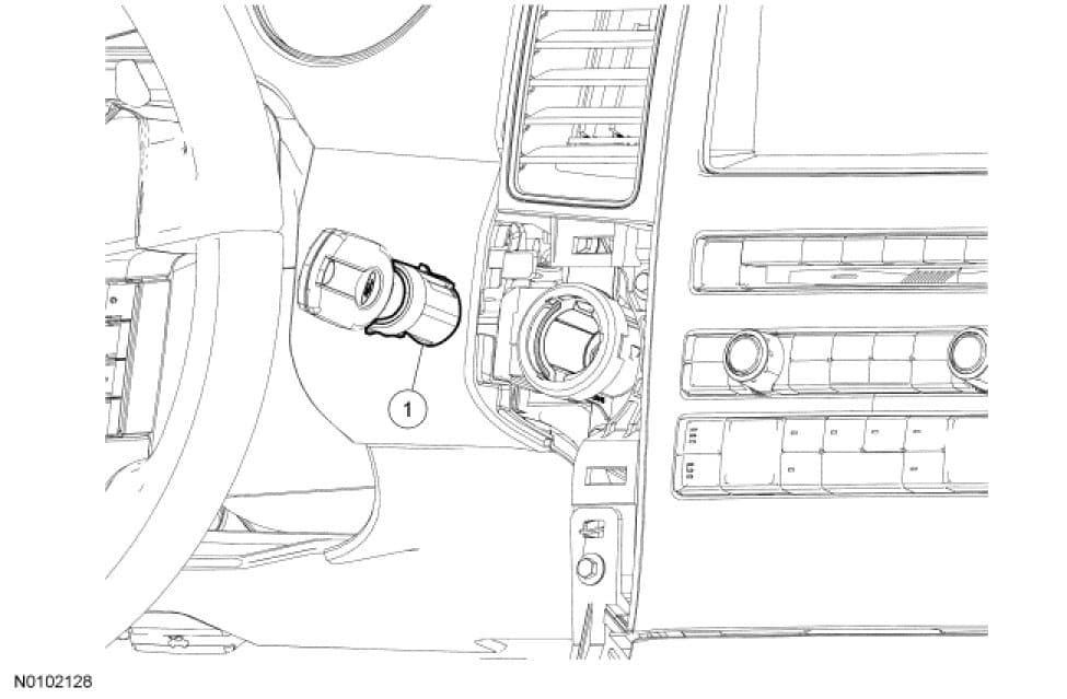Factory diagram — Ignition Switch Lock Cylinder