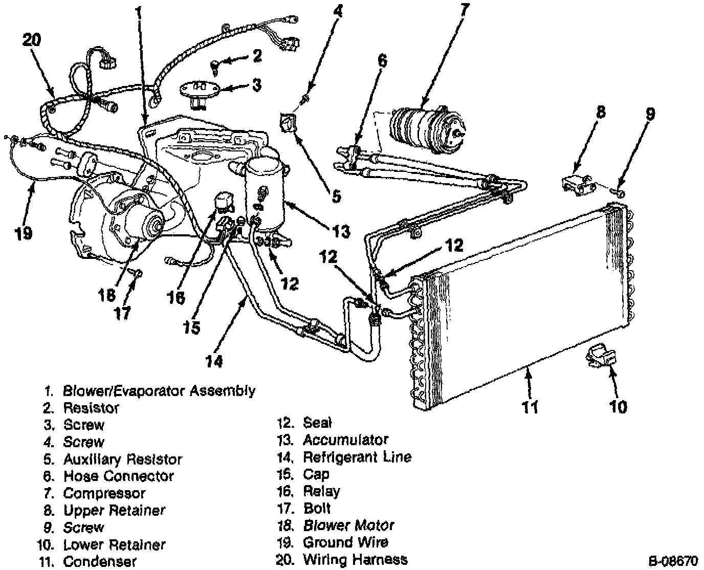 Factory diagram — Blower Motor Resistor
