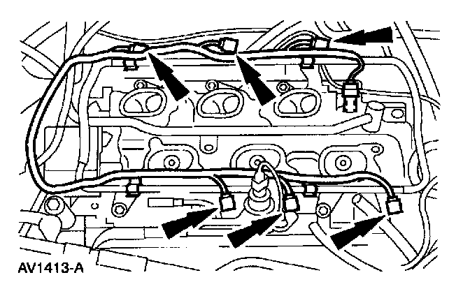 Factory diagram — Fuel Injector Wiring Harness