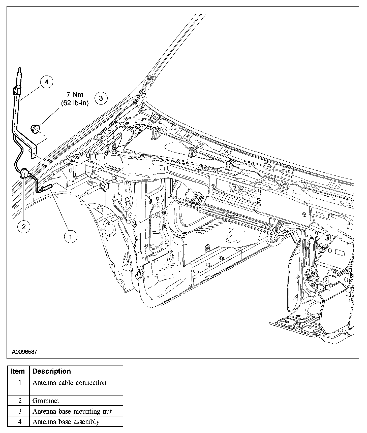 Factory diagram — Antenna, Radio