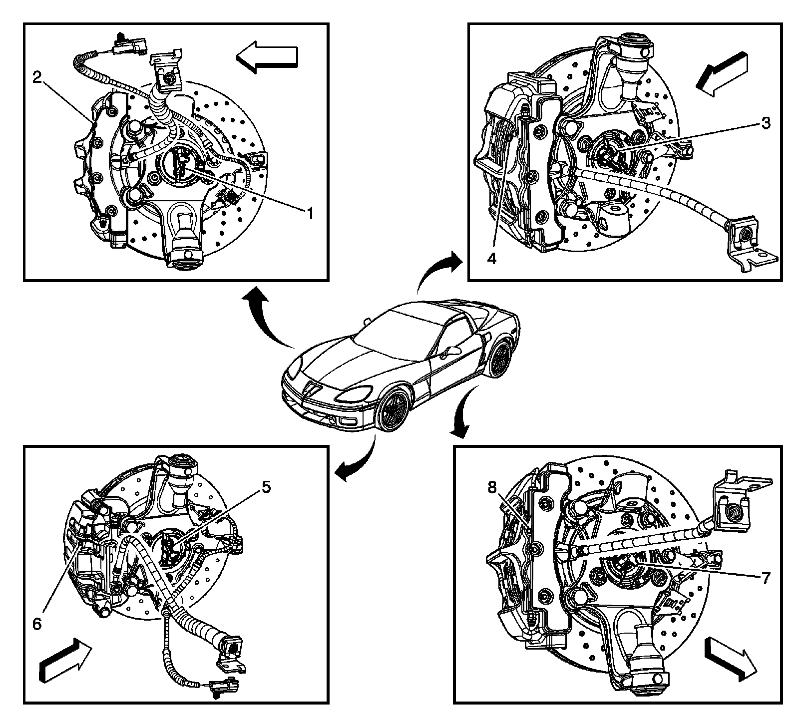 Factory diagram — Brake Pad Wear Sensor