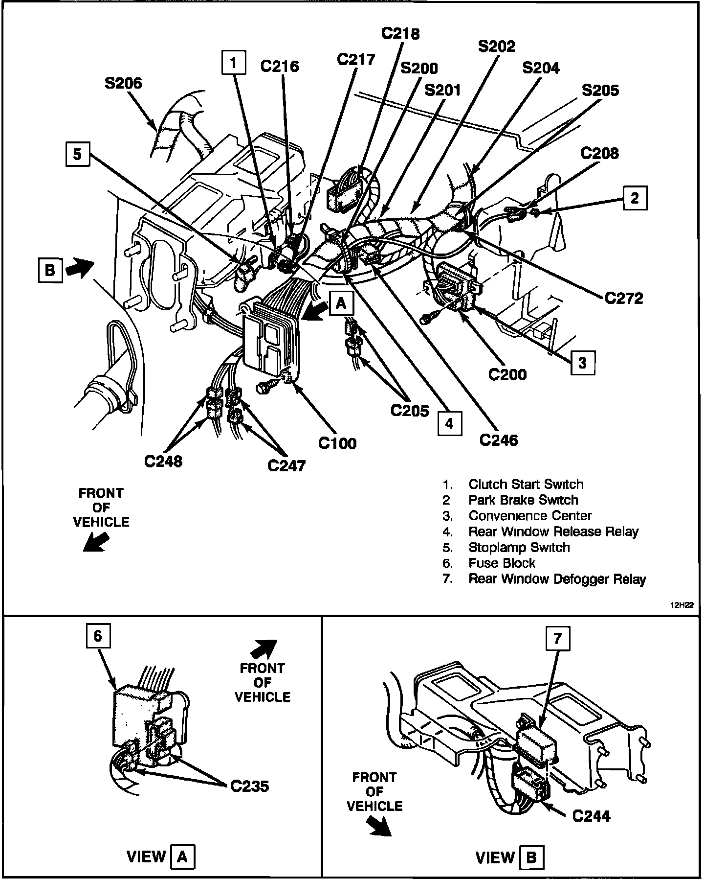 Factory diagram — Heated Glass Element Relay