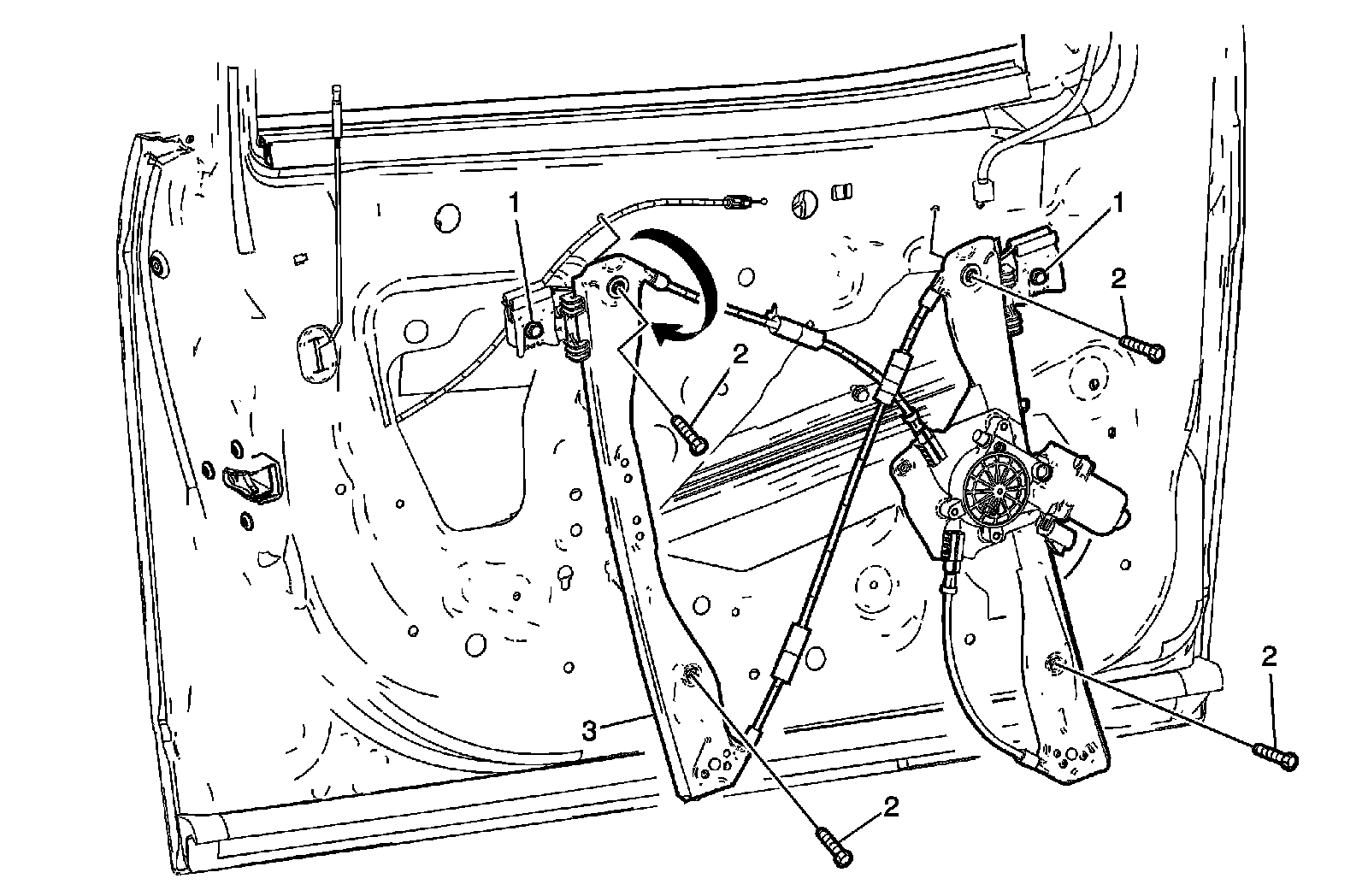 Factory diagram — Front Door Window Regulator