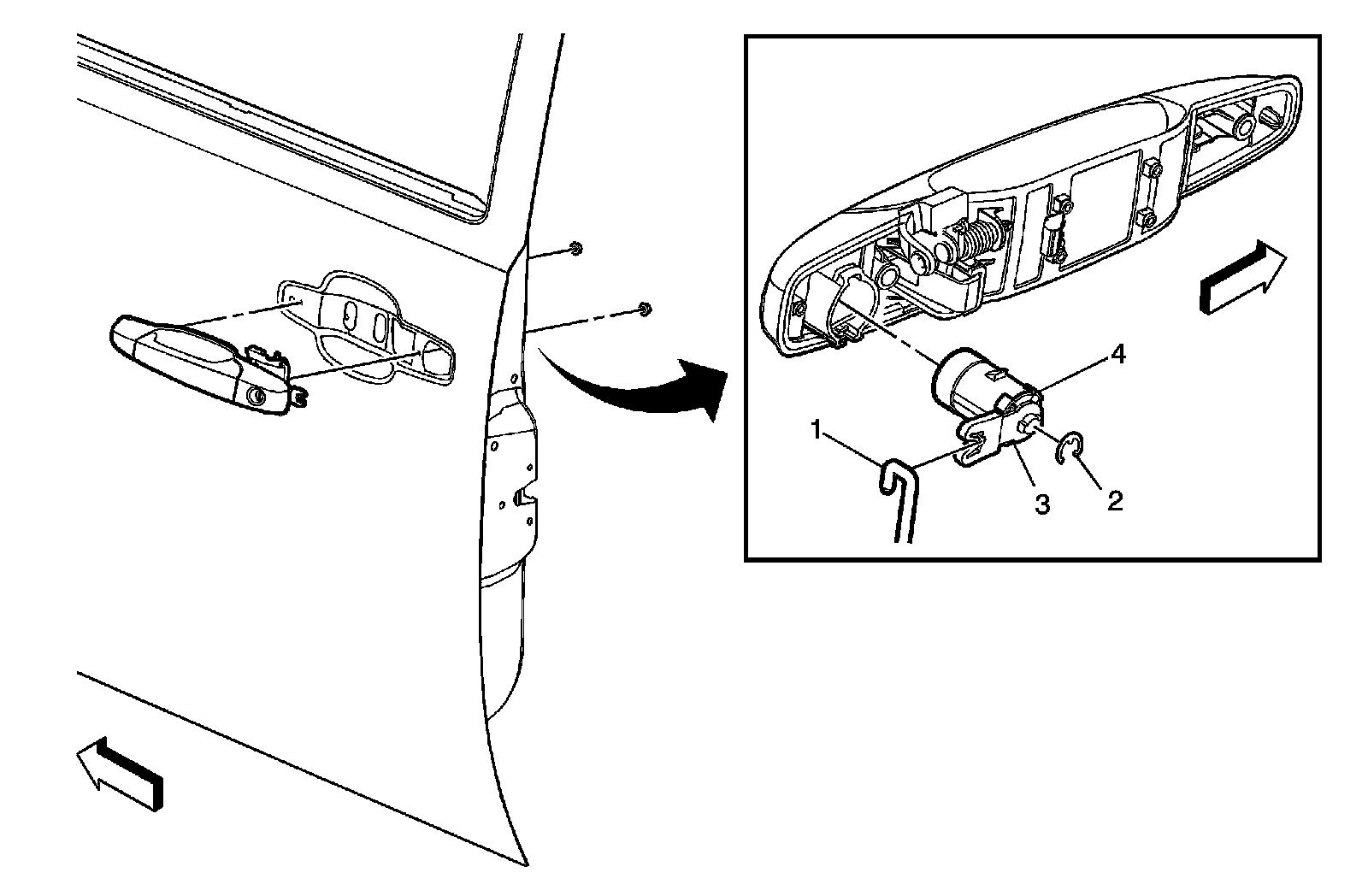 Factory diagram — Door Lock Cylinder