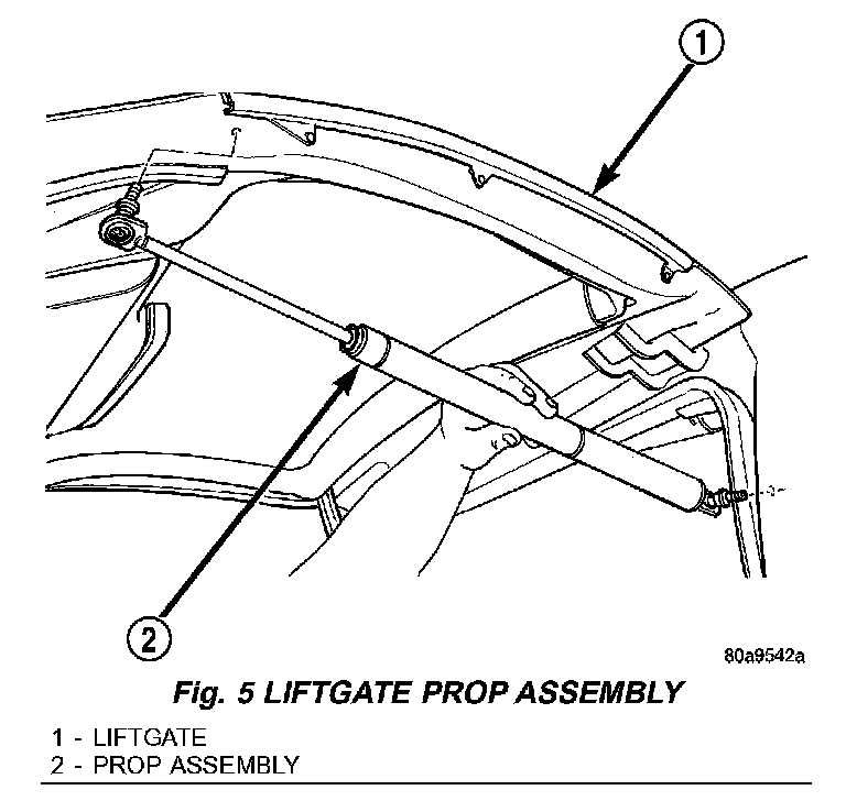 Factory diagram — Trunk / Liftgate Shock / Support