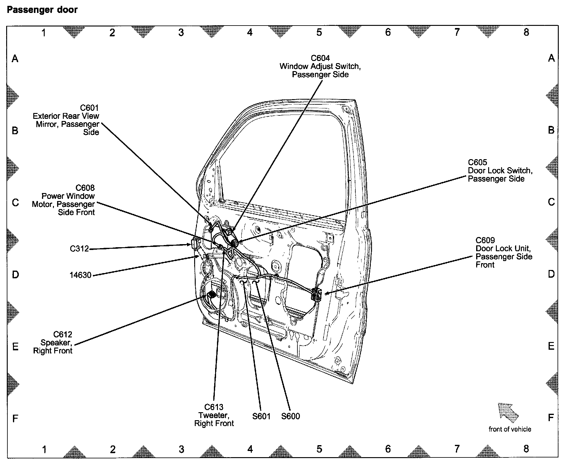 Factory diagram — Power Door Lock Switch