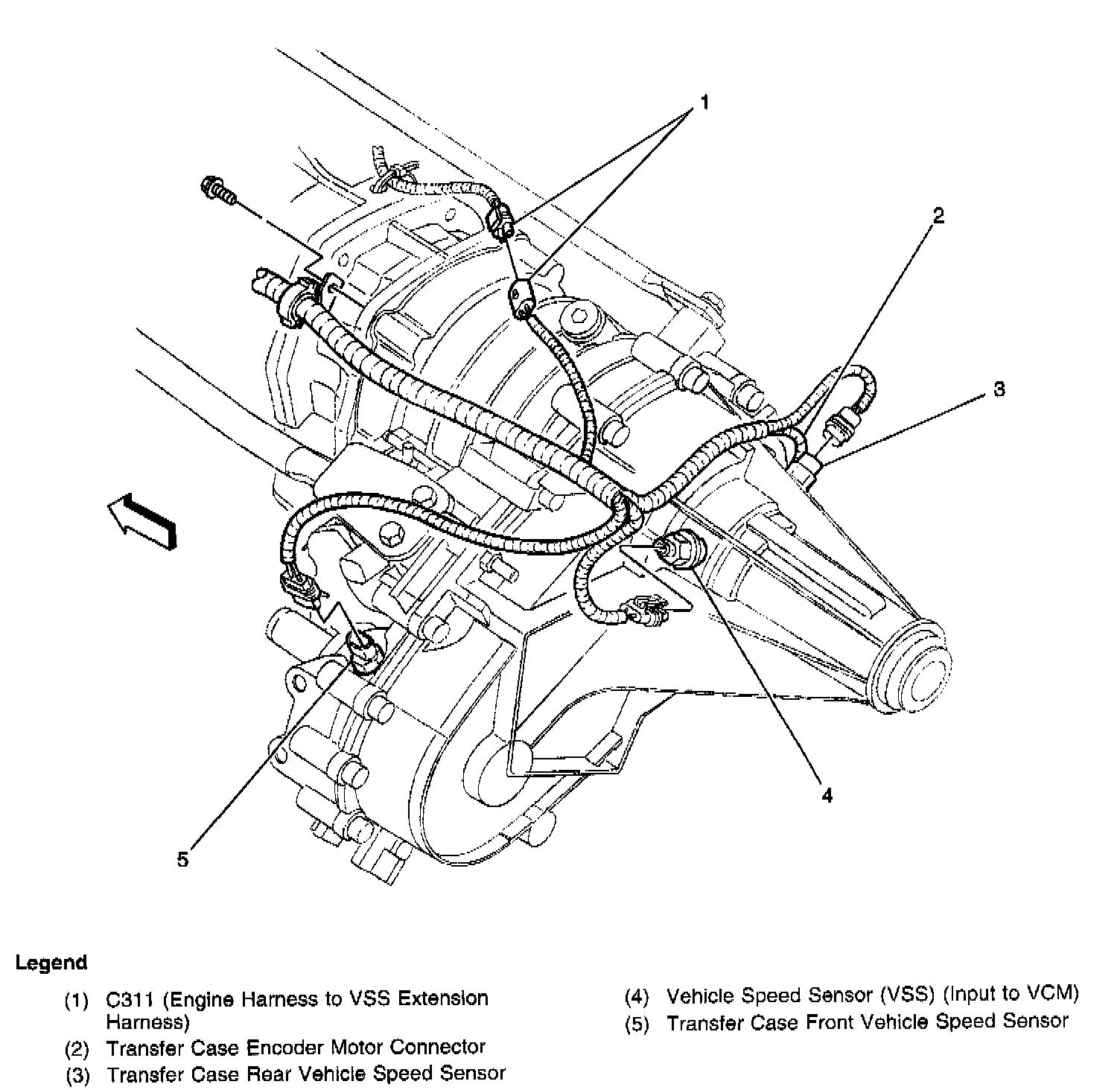 Factory diagram — New Venture Gear 136 Transfer Case