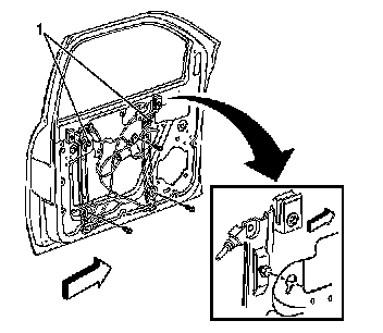 Factory diagram — Front Door Window Regulator