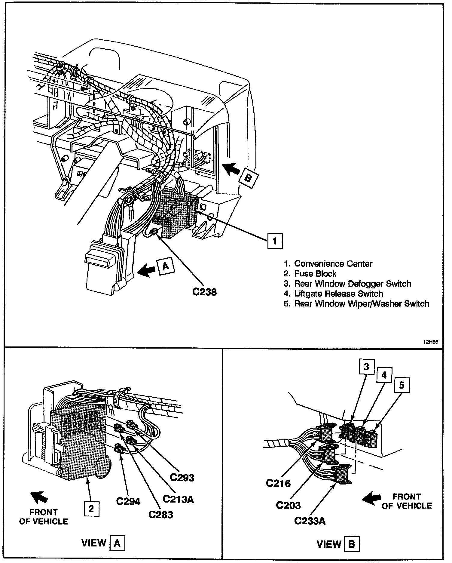 Factory diagram — Wiper Switch